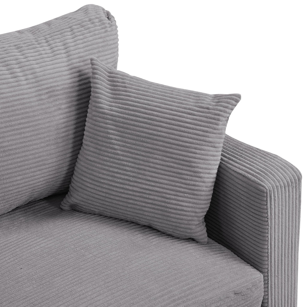 Light Gray Oversized Sleeper Sofa Chair S893